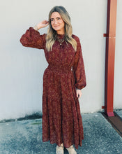 Load image into Gallery viewer, SADIE &amp; SAGE: CANDLELIGHT MOCKNECK MIDI DRESS - BURGUNDY
