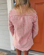Load image into Gallery viewer, Z SUPPLY: SATURDAYS STRIPE SHIRT - CRIMSON CRUSH
