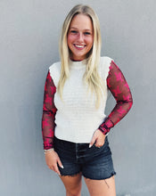Load image into Gallery viewer, SADIE &amp; SAGE: LETS YAP SWEATER VEST - IVORY

