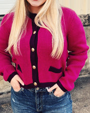 Load image into Gallery viewer, STEVE MADDEN: FANTINO SWEATER JACKET - FUSCHIA
