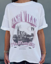 Load image into Gallery viewer, GIRL DANGEROUS: NASHVILLE SKYLINE TEE - VINTAGE WHITE
