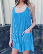 Load image into Gallery viewer, Z SUPPLY: BRIGHTER DAYS TERRY ROMPER - SALTY BLUE
