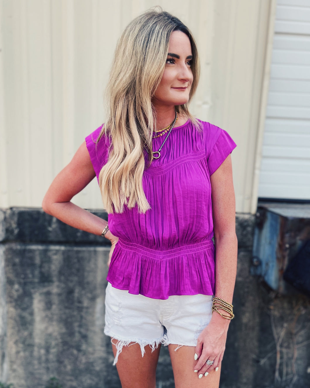 STEVE MADDEN: CORRINE TOP - RADIANT ORCHID