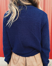 Load image into Gallery viewer, SADIE &amp; SAGE: ESME HORSE CARDIGAN - NAVY

