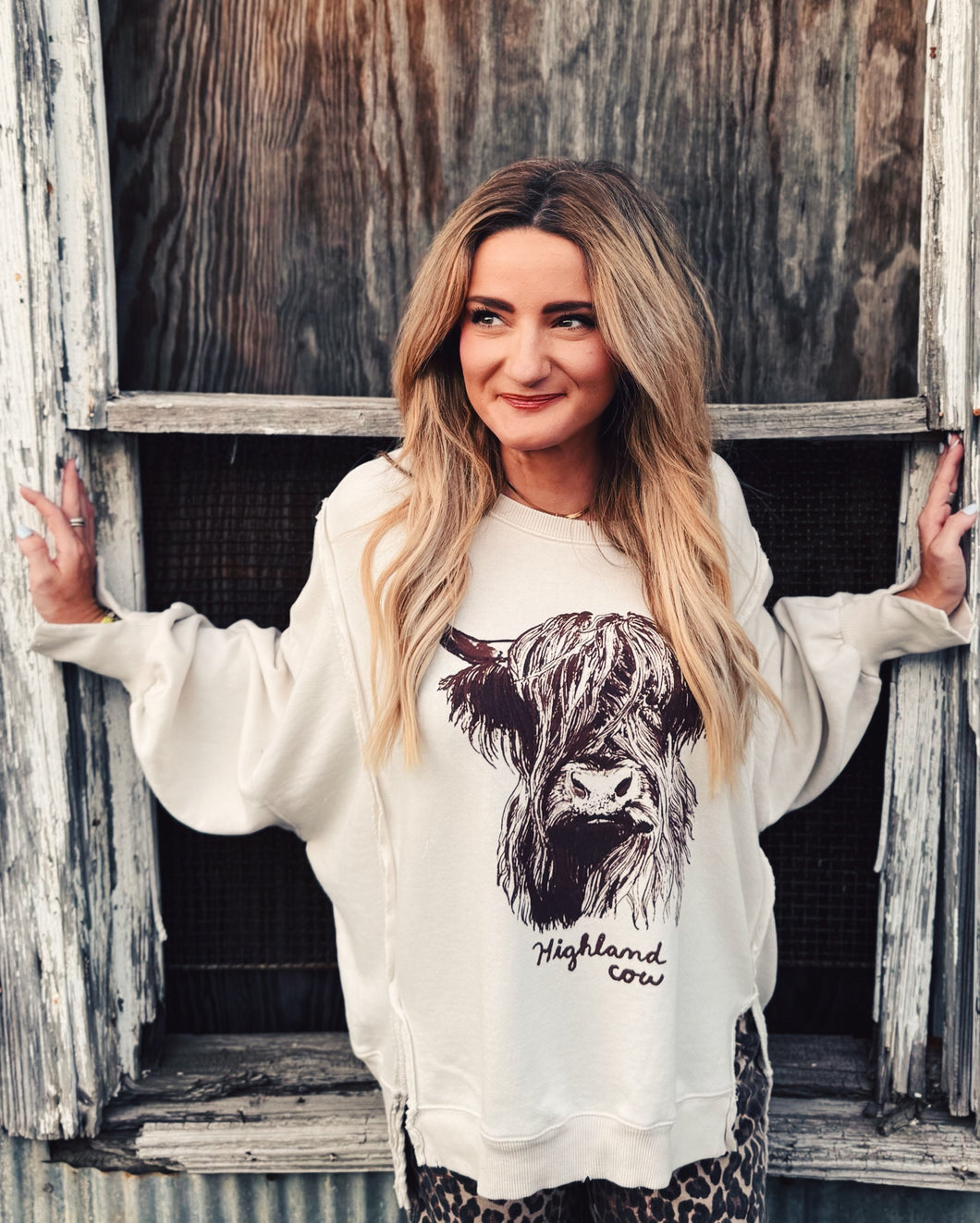 FREE PEOPLE: GRAPHIC CAMDEN - HIGHLAND COW COMBO