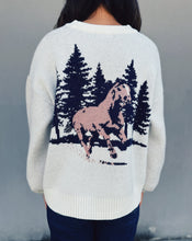 Load image into Gallery viewer, GIRL DANGEROUS: HOWDY HORSE SWEATER - WHITE
