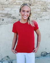 Load image into Gallery viewer, FREE PEOPLE: NOVA TEE - HIGH RISK RED (S)
