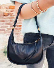 Load image into Gallery viewer, HOBO: MIA CRESCENT SMALL HOBO - BLACK
