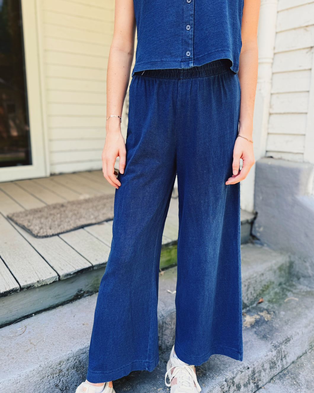 Z SUPPLY: SCOUT JERSEY DENIM PANT - INDIGO