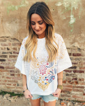 Load image into Gallery viewer, FREE PEOPLE: HEIRLOOM TEE - IVORY COMBO
