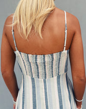 Load image into Gallery viewer, SADIE &amp; SAGE: SWEETGRASS STRIPED MIDI DRESS BLUE MULTI
