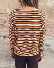 Load image into Gallery viewer, PUMPKIN SPICE STRIPED TOP - ORANGE MULTI

