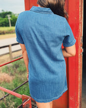 Load image into Gallery viewer, Z SUPPLY: AUTHENTIC DENIM MINI DRESS - MEDIUM INDIGO
