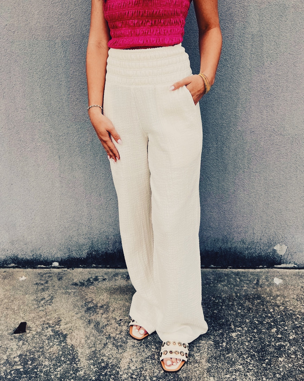 STEVE MADDEN: POMELINE PANT - IVORY