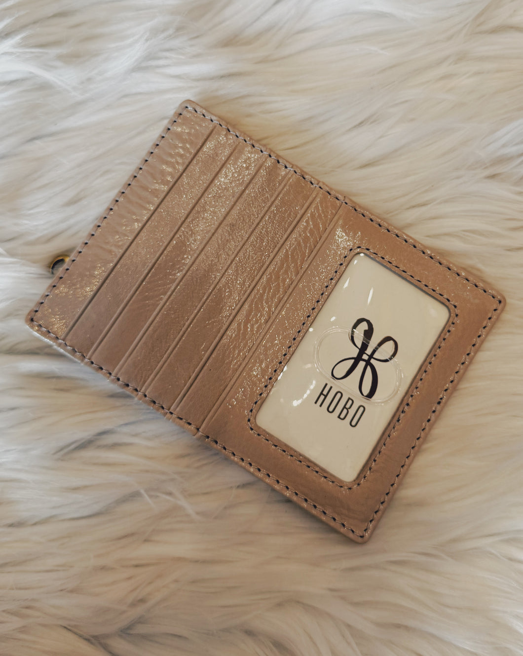 HOBO: EURO SLIDE CARD CASE - STONE GLOSS