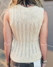 Load image into Gallery viewer, SADIE &amp; SAGE: MONTANA OPEN KNIT SWEATER VEST CREAM
