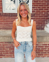Load image into Gallery viewer, FREE PEOPLE: FULL BLOOM EYELET CAMI - IVORY
