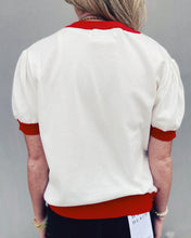 Load image into Gallery viewer, STITCHED FOOTBALL SWEATER - WHITE/RED
