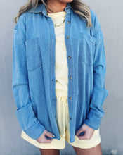 Load image into Gallery viewer, Z SUPPLY: REESE JERSEY BUTTON UP - SANTORINI INDIGO
