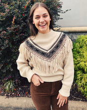 Load image into Gallery viewer, Z SUPPLY: NORTH FRINGE SWEATER - STONE
