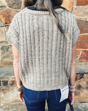 Load image into Gallery viewer, SADIE &amp; SAGE: EFFORTLESS CABLE KNIT SWEATER VEST - GRAY BEIGE
