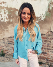 Load image into Gallery viewer, FREE PEOPLE: LAUREL TOP - MILKY BLUE (S)
