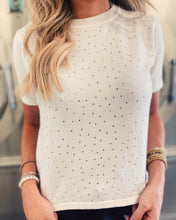 Load image into Gallery viewer, LUCY PARIS: VEGA EMBELLISHED TOP - CREAM
