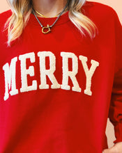 Load image into Gallery viewer, Z SUPPLY: VERY MERRY SUNDAY SWEATSHIRT - FESTIVE RED
