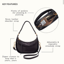 Load image into Gallery viewer, HOBO: MIA CRESCENT SMALL HOBO - DARK CHERRY
