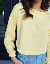 Load image into Gallery viewer, FREE PEOPLE: TO THE EAST SWEATSHIRT - BUTTER YELLOW
