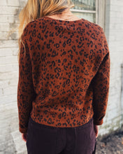 Load image into Gallery viewer, Z SUPPLY: MEDINA LEOPARD CARDIGAN - BURNT UMBER
