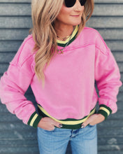 Load image into Gallery viewer, FREE PEOPLE: RIO SWEATSHIRT - PINKY PROMISE COMBO
