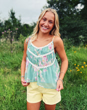 Load image into Gallery viewer, SADIE &amp; SAGE: DESERT ROSE FLORAL TANK - SAGE

