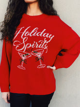 Load image into Gallery viewer, GIRL DANGEROUS: HOLIDAY SPIRITS SWEATER - RED
