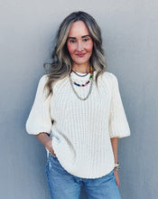 Load image into Gallery viewer, FREE PEOPLE: AMY SWEATER TEE - WHISPER WHITE
