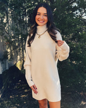 Load image into Gallery viewer, SADIE &amp; SAGE: ANYA TURTLE NECK DRESS - CREAM
