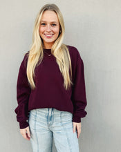 Load image into Gallery viewer, Z SUPPLY: BOYFRIEND SWEATSHIRT - MERLOT
