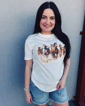 Load image into Gallery viewer, Z SUPPLY LOUNGE: HOWDY HORSES BOYFRIEND TEE - VANILLA ICE
