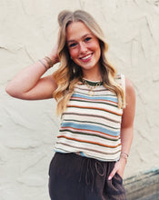 Load image into Gallery viewer, SADIE &amp; SAGE: FALL STRIPE SWEATER VEST - MULTI
