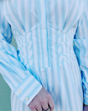 Load image into Gallery viewer, STEVE MADDEN: ARIA ROMPER - BLUE STRIPE
