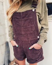 Load image into Gallery viewer, FREE PEOPLE: ZIGGY CORD SHORTALL - BARNWOOD
