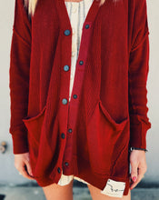 Load image into Gallery viewer, FREE PEOPLE: CHICKADEE CARDIGAN - SYRAH
