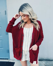 Load image into Gallery viewer, FREE PEOPLE: CHICKADEE CARDIGAN - SYRAH
