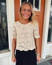 Load image into Gallery viewer, Z SUPPLY: RAQUEL LACE TOP - NATURAL
