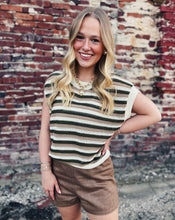 Load image into Gallery viewer, SADIE &amp; SAGE: DOVER STRIPE SWEATER - OLIVE MULTI
