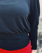 Load image into Gallery viewer, FREE PEOPLE: MOXIE LONG SLEEVE TOP - BLACK
