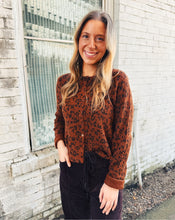 Load image into Gallery viewer, Z SUPPLY: MEDINA LEOPARD CARDIGAN - BURNT UMBER
