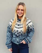 Load image into Gallery viewer, Z SUPPLY: NORTH SEA FAIRISLE CARDIGAN - BLUE VELVET HEATHER
