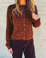 Load image into Gallery viewer, Z SUPPLY: MEDINA LEOPARD CARDIGAN - BURNT UMBER
