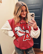 Load image into Gallery viewer, GAMEDAY SOCIAL: LEGACY LOGO SWEATSHIRT - RED/WHITE
